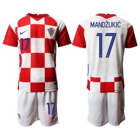 Maillot de Foot Croatie Mario Mandzukic 17 Enfant Domicile UEFA Euro 2020 Maillot de Foot Croatie Mario Mandzukic 17 Enfant Domicile UEFA Euro 2020